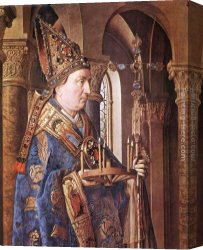 Canon Canvas Paintings - The Madonna with Canon van der Paele [detail 1] by Jan van Eyck